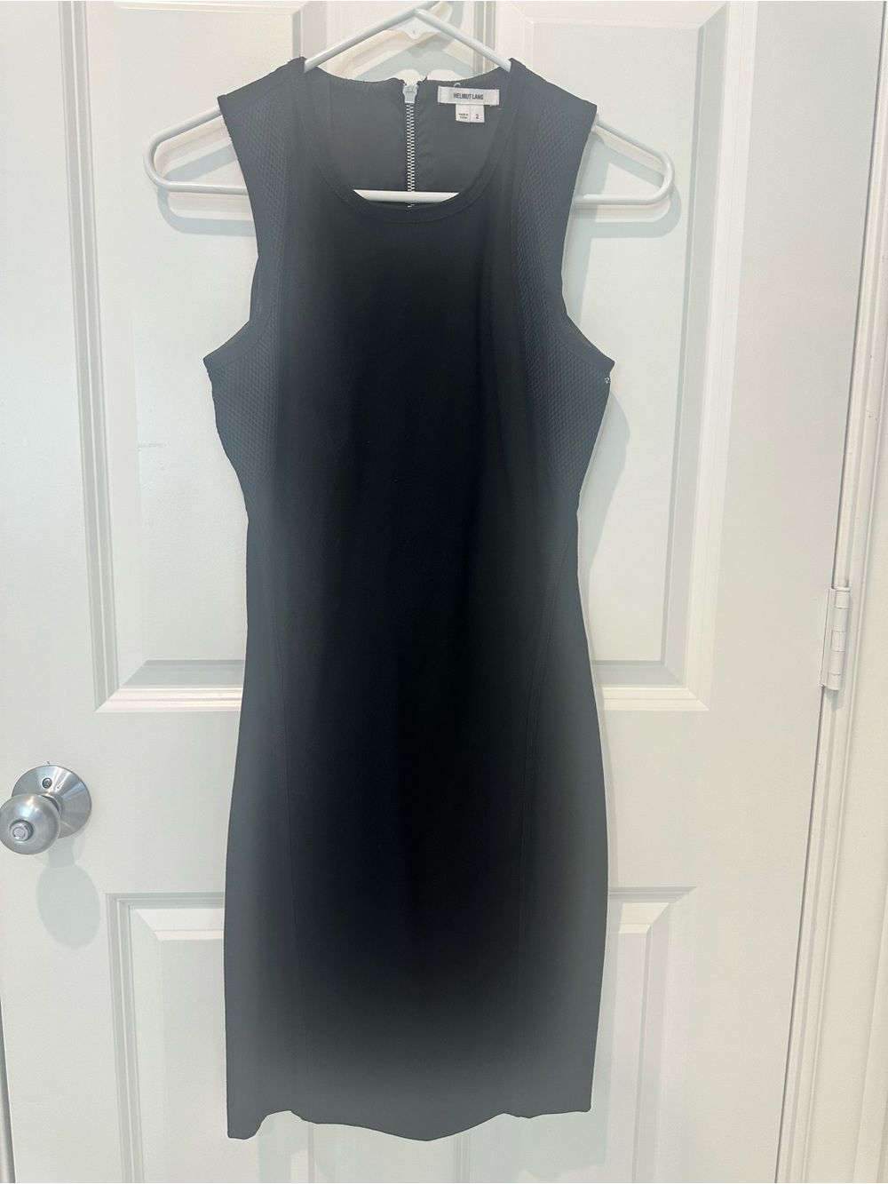 Helmut Lang Black Sleeveless Sheath Dress